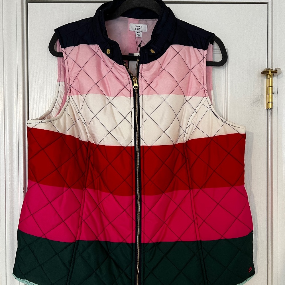 Crown and Ivy Color Block Vest.